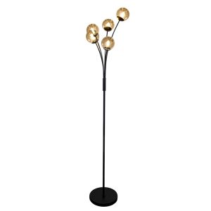 Design vloerlamp amber, Stacy, met schakelaar