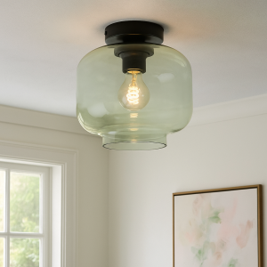 Retro plafondlamp groen, Anniek