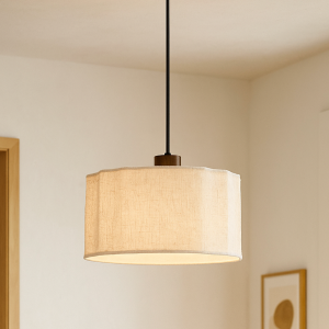 Landelijke hanglamp beige, Loulou