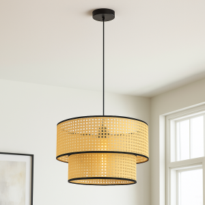 Rotan hanglamp bruin, Kirsten