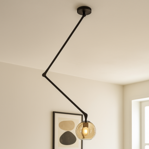 Moderne plafondlamp zwart, Giada
