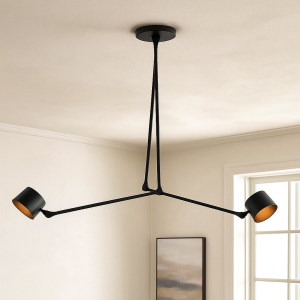 Moderne plafondlamp zwart, Rinke