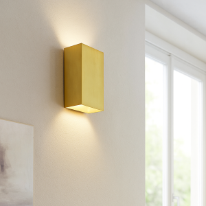 Moderne wandlamp messing, Perry