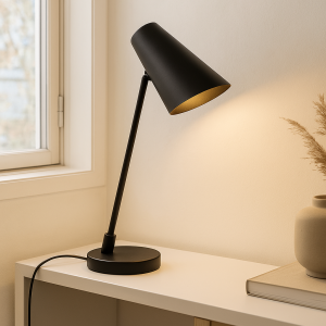 Moderne tafellamp zwart, Taro, met schakelaar