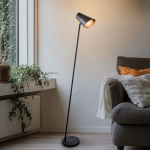 Moderne vloerlamp zwart, Taro, met schakelaar