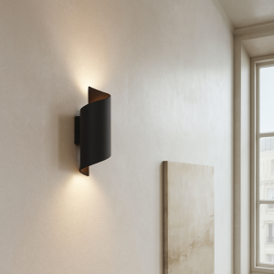 Moderne up down wandlamp zwart, Selda