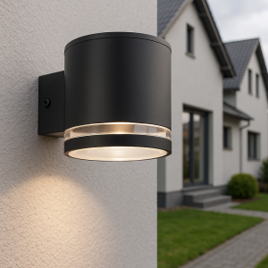 Moderne buiten wandlamp op zonne-energie zwart, Tommy, 1W, 2700K LED, IP54