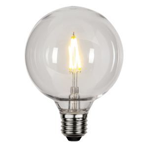 Kunststof G95 E27 lamp voor buiten, 2700K, transparant