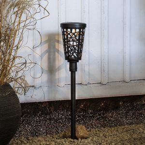 Kunststof solar prikspots zwart, Amresh, 0,03W, 3000K LED, IP44