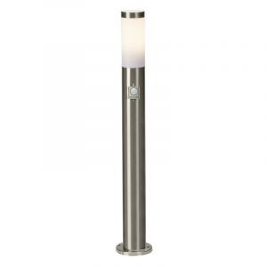 Kunststof staande buitenlamp met bewegingssensor chroom, Tom, IP44