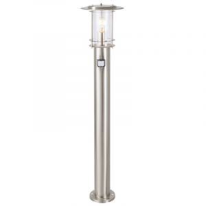 Metalen staande buitenlamp met bewegingssensor chroom, Shamayra, IP44