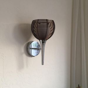Moderne wandlamp brons, Amela, met schakelaar