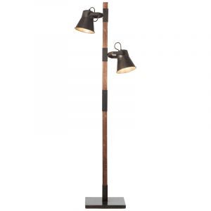 Industriële staande leeslamp Audrey, Metaal, met aan/uit schakelaar op het snoer