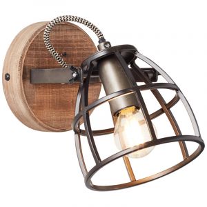 Industriële wandspot zwart, Esmee