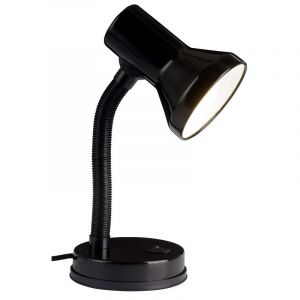 Kunststof bureaulamp zwart, Loet, met schakelaar