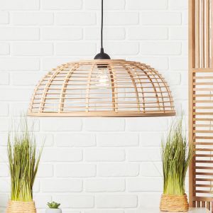 Landelijke hanglamp Deacon, Hout