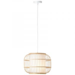 Landelijke hanglamp hout, Hans