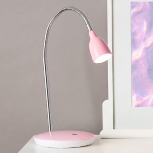 Kunststof bureaulamp roze, Kit, 3W, 3000K LED, met schakelaar