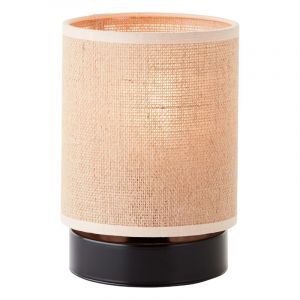 Landelijke tafellamp beige, Quintus, met schakelaar