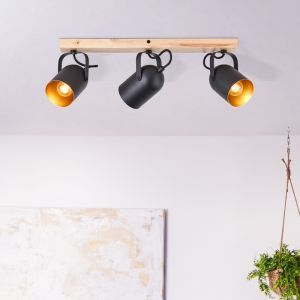 Houten plafondspot goud, Veroniek