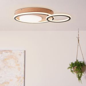 Moderne plafonnière zwart, Georgios, 48W, 3000K LED