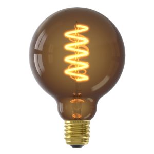Dimbare Calex E27 LED filament lamp bruin, 4W, 1800K