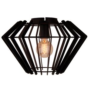 Industriële plafondlamp zwart, Annabel
