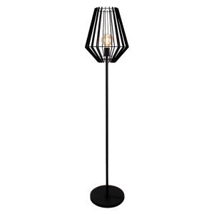Industriële vloerlamp zwart, Annabel, met schakelaar