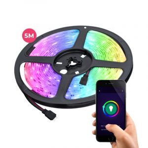 5 meter smart wifi LED strip met USB-aansluiting, 30w, RGB (alle kleuren)