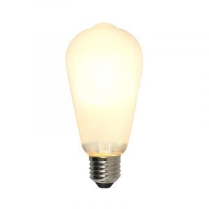 Dimbare Olucia E27 Edison LED lamp, ST58, 5W, Wit glas, 2700k