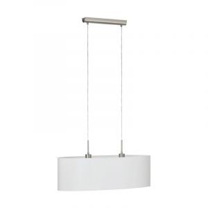 Witte moderne hanglamp stof, Abano