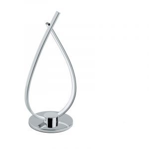 Chromen moderne tafellamp kunststof, Therese, 14W, 3000K LED, met schakelaar