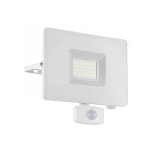 Witte buiten wandlamp met bewegingssensor aluminium, Joey, IP44