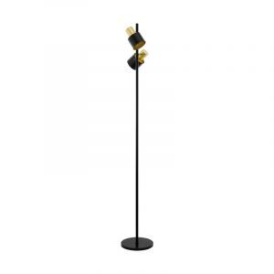 Zwarte moderne vloerlamp, Oscar, staal