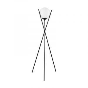 Zwarte retro vloerlamp, Tjardo, staal
