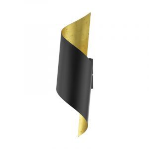 Zwarte moderne wandlamp, Karlijn, staal