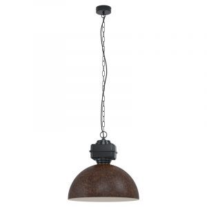 Bruine industriële hanglamp staal, Silja