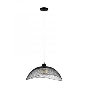Zwarte industriële hanglamp staal, Ritish
