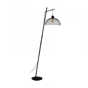 Zwarte industriële vloerlamp, Ritish, staal