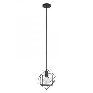 Zwarte industriële hanglamp staal, Aemilius