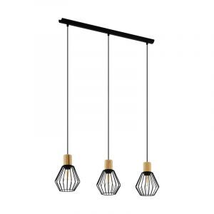 Zwarte industriële hanglamp staal, Josefien