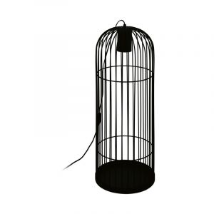 Zwarte industriële vloerlamp, Dunia, staal
