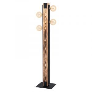 Bruine industriële vloerlamp, Dragana, hout