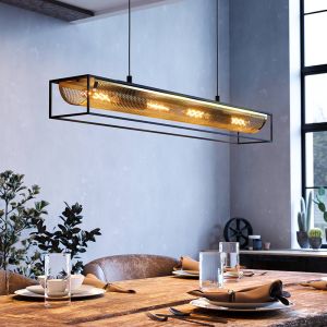 Zwarte industriële hanglamp aluminium, Mauricio