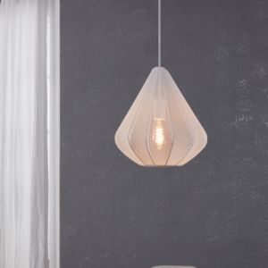 Witte industriële hanglamp staal, Agnese