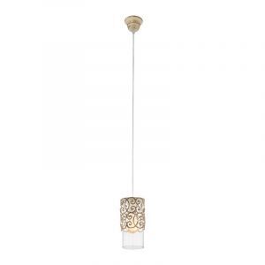 Bruine vintage hanglamp staal, Salvator