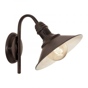 Bruine landelijke wandlamp metaal, Jalysha