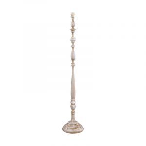 Landelijke vloerlamp Ayden hout Patina wit