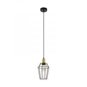 Zwarte industriële hanglamp metaal, Aimen