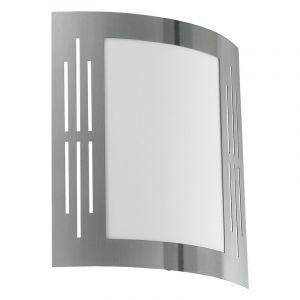 Zilveren buitenlamp kunststof, Elyana, IP44